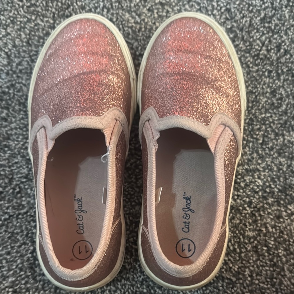 Cat & Jack Kids Glitter Slip-On Shoes - Pink